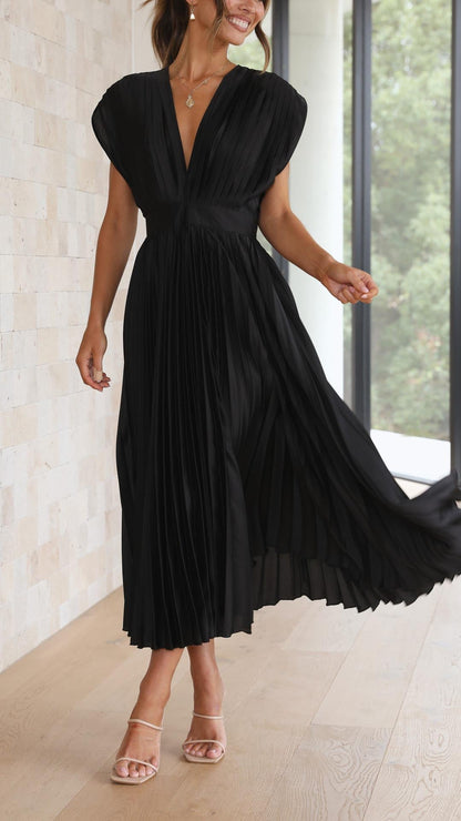 Angelica | Women’s Classic Pleated Maxi Dress