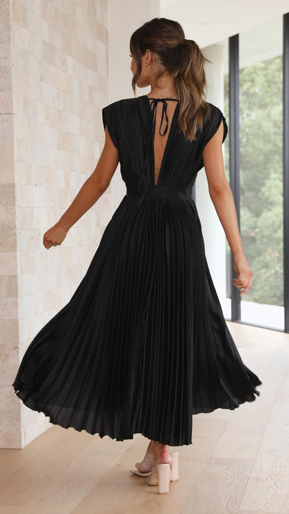 Angelica | Women’s Classic Pleated Maxi Dress