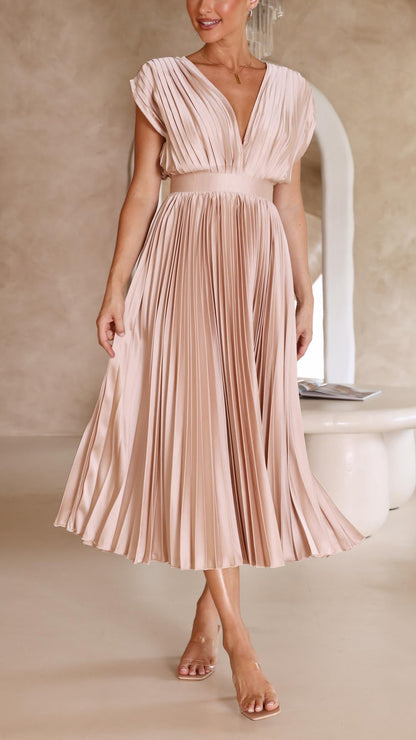 Angelica | Women’s Classic Pleated Maxi Dress