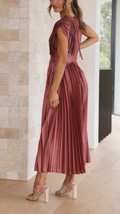 Angelica | Women’s Classic Pleated Maxi Dress