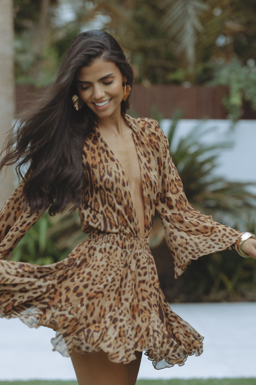 Aubrielle | Women’s Summer Long Sleeve Mini Dress