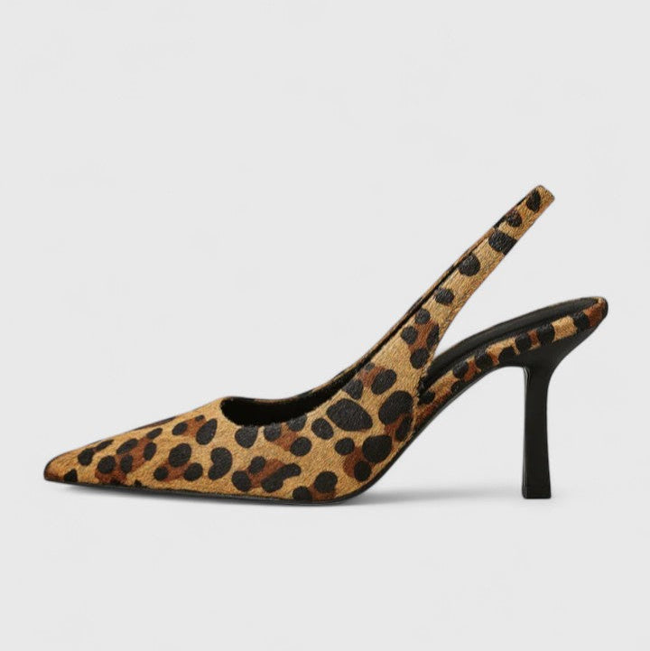 Calista | Women’s Elegant Leopard Slingback Heels