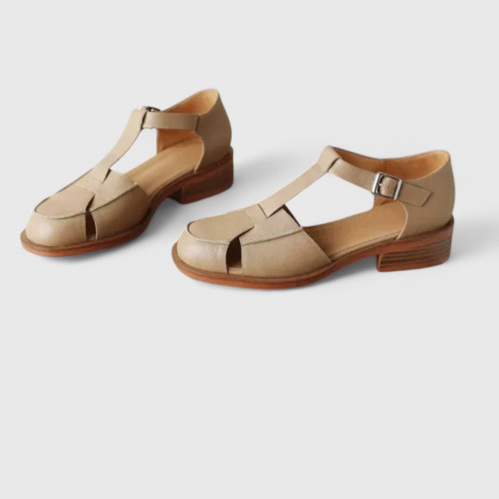 Janice | Women’s Buckle Strap Closed Toe Sandals