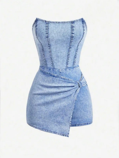 Kenzie | Women’s Strapless Denim Romper