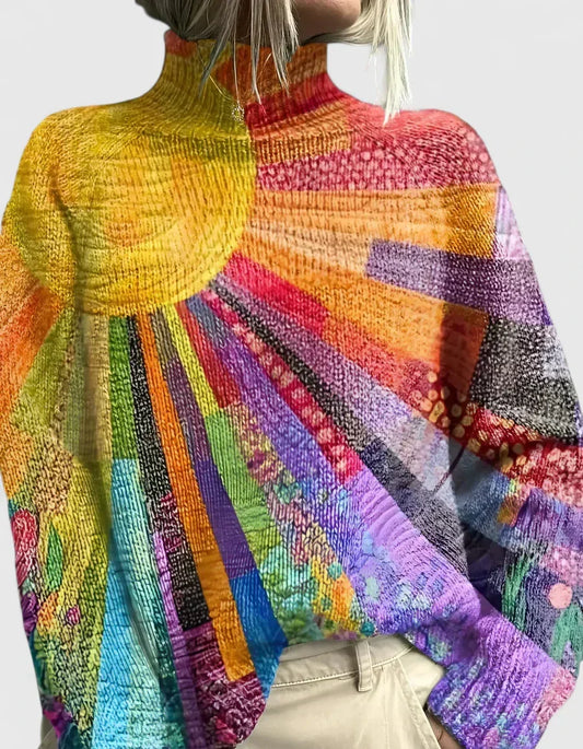 Zariah | Women’s Colorful Abstract Sweater