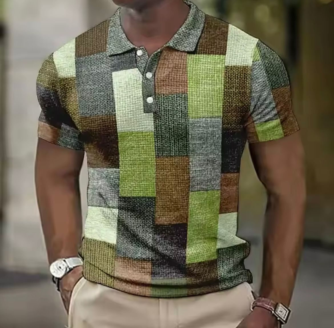 Levi | Men’s Patchwork Polo Shirt