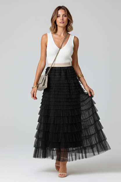 Briar | Women’s Layered Tulle Midi Skirt