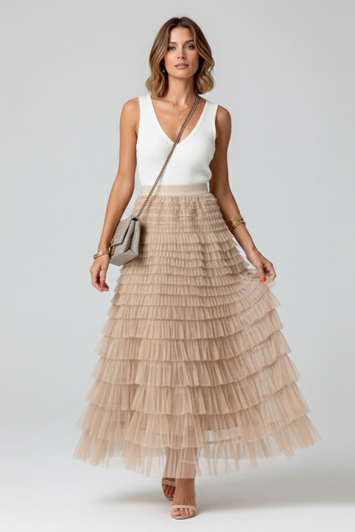 Briar | Women’s Layered Tulle Midi Skirt