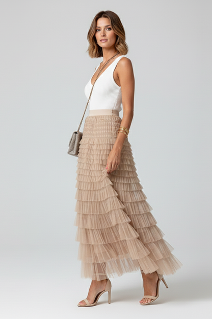 Briar | Women’s Layered Tulle Midi Skirt