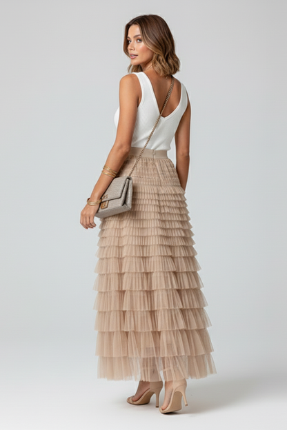 Briar | Women’s Layered Tulle Midi Skirt