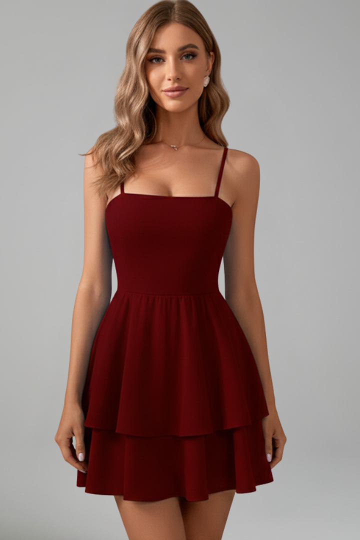 Aylani | Women’s Spaghetti Strap Fit and Flare Mini Dress