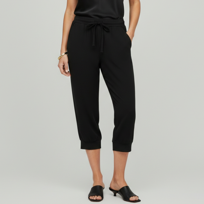 Paisley | Women’s Capri Pants with Drawstring Waist and Side Pockets