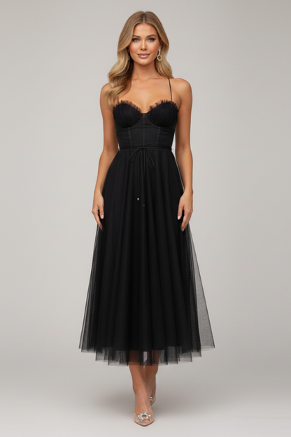 Cambria | Women’s Strapless Tulle Midi Dress