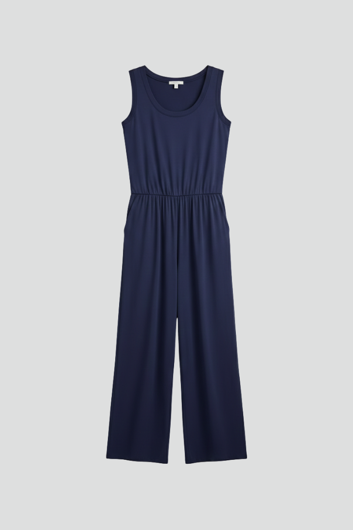 Ellery | Women’s Crew Neck Wide Leg Jumpsuit with Elastic Waist