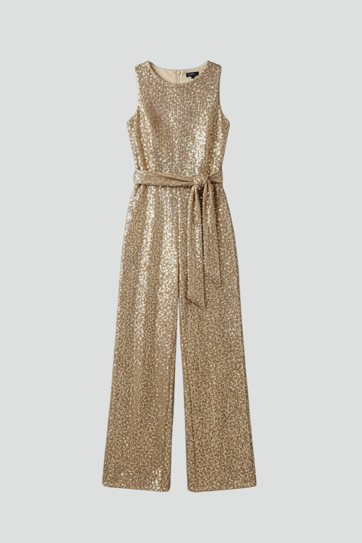 Elowen | Women’s Sequin Straight Leg Evening Jumpsuit