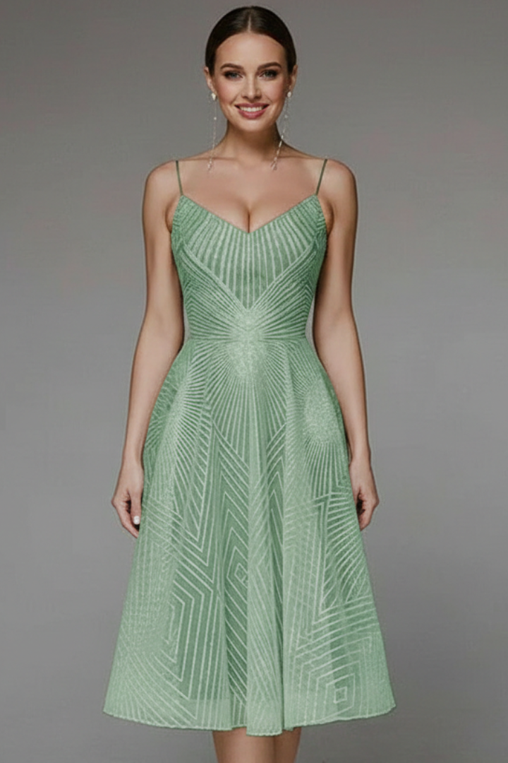 Coralie | Women’s Spaghetti Strap A-Line Midi Dress