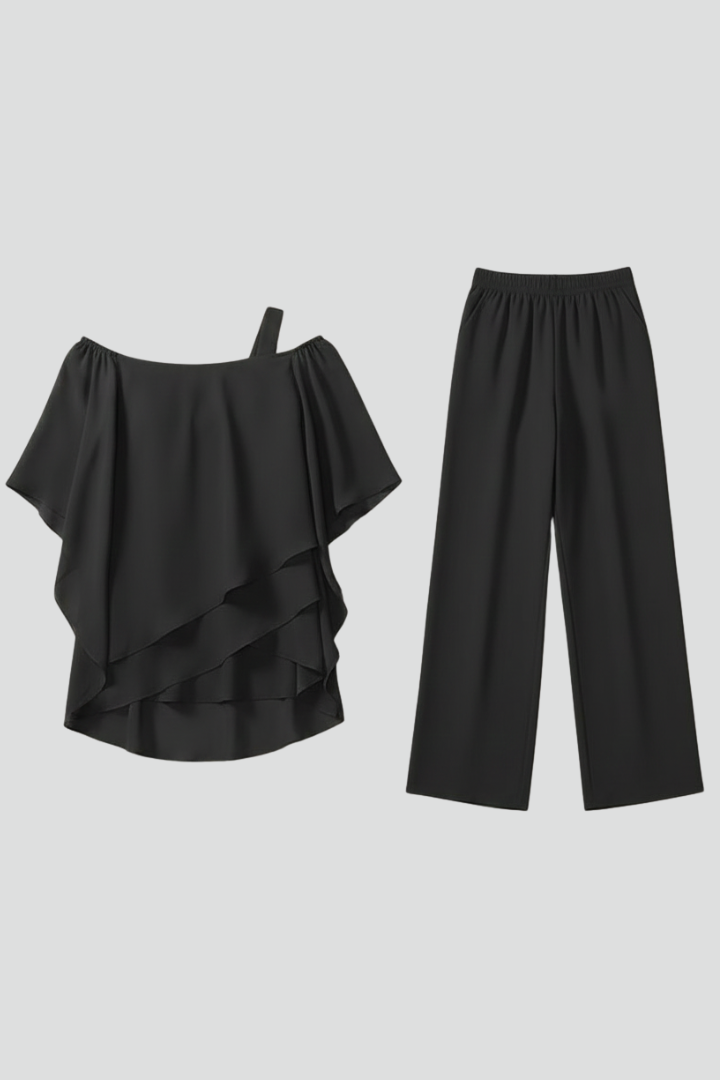 Seraphina | Women’s Off Shoulder Flowing Wide Leg Jumpsuit