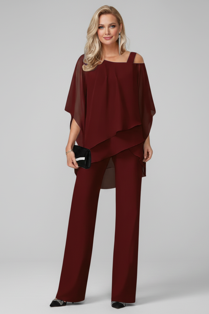 Seraphina | Women’s Off Shoulder Flowing Wide Leg Jumpsuit