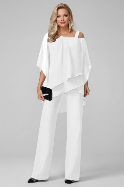 Seraphina | Women’s Off Shoulder Flowing Wide Leg Jumpsuit