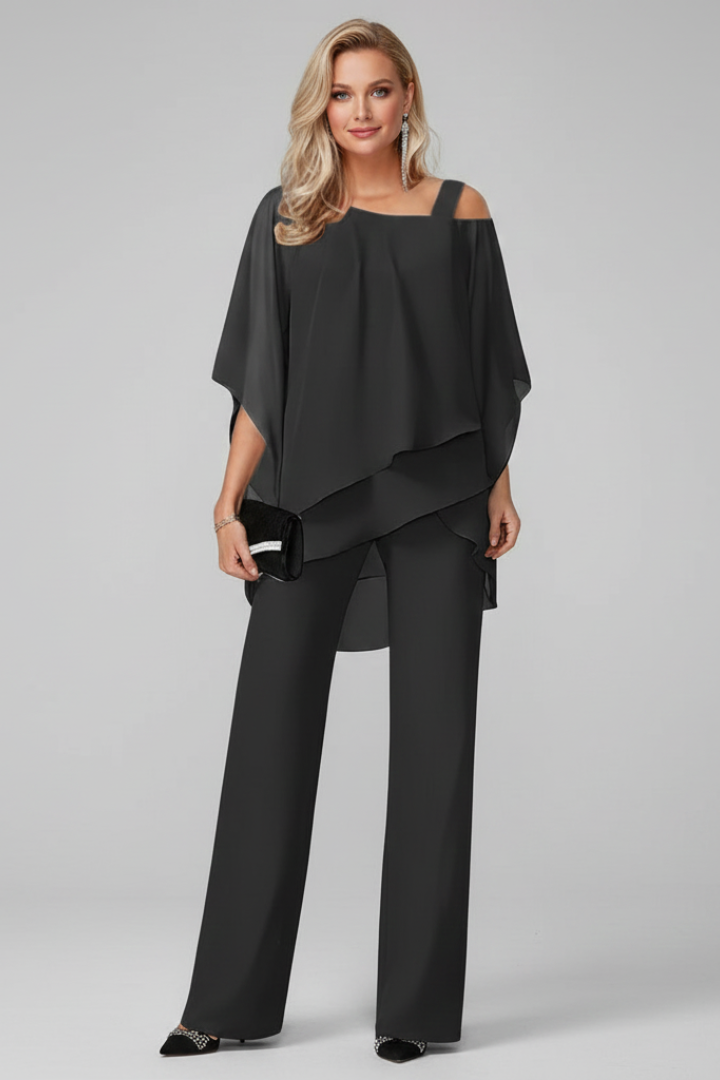 Seraphina | Women’s Off Shoulder Flowing Wide Leg Jumpsuit