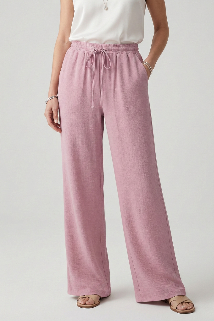 Callie | Women’s Casual Palazzo Trouser with Drawstring Waist