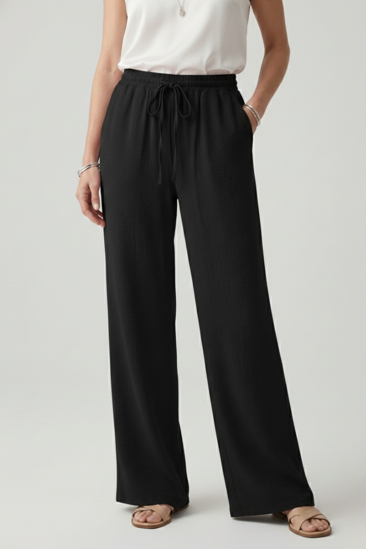 Callie | Women’s Casual Palazzo Trouser with Drawstring Waist
