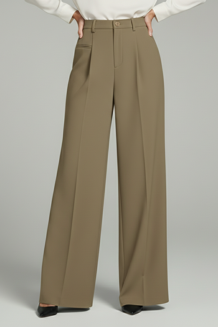 Monroe | Women’s Pleated Palazzo Pants with Back Pockets