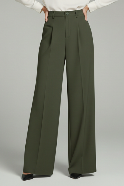 Monroe | Women’s Pleated Palazzo Pants with Back Pockets