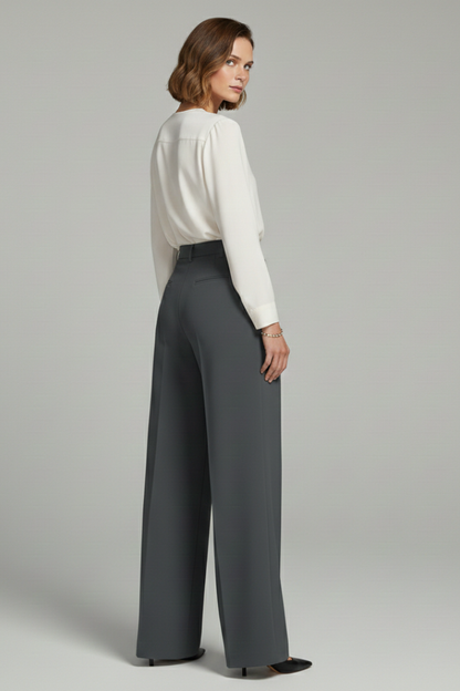 Monroe | Women’s Pleated Palazzo Pants with Back Pockets