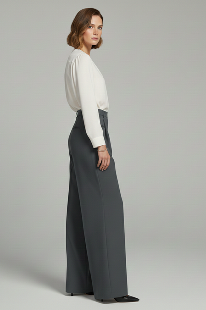 Monroe | Women’s Pleated Palazzo Pants with Back Pockets