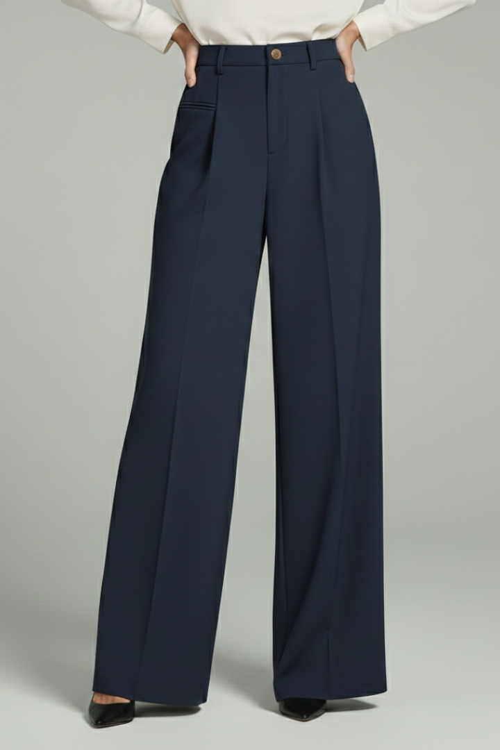 Monroe | Women’s Pleated Palazzo Pants with Back Pockets