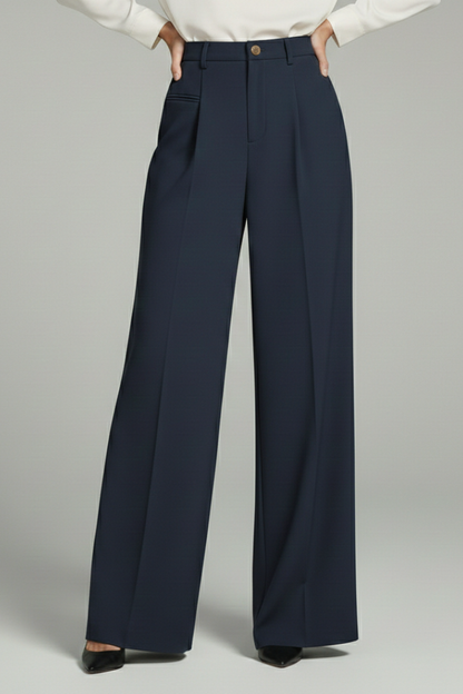 Monroe | Women’s Pleated Palazzo Pants with Back Pockets