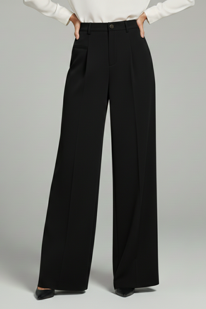 Monroe | Women’s Pleated Palazzo Pants with Back Pockets