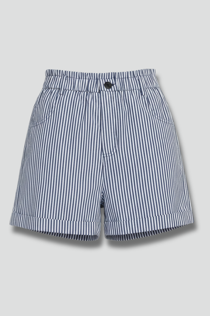 Annalise | Women’s High Waist Striped Tailored Shorts