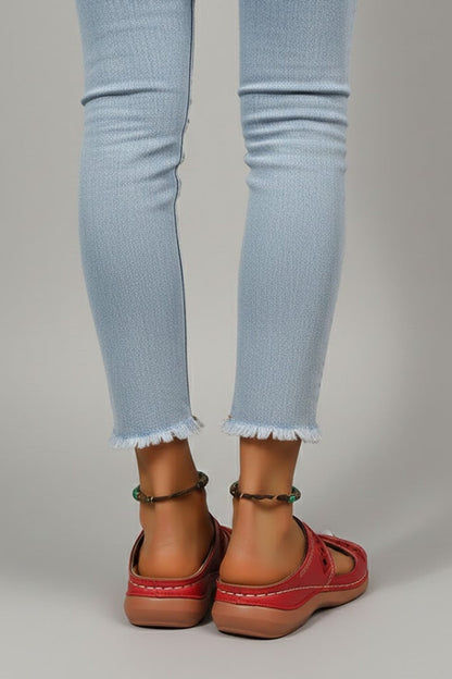 Paisley | Women’s Double Strap Slide Sandals with Cutout Detail
