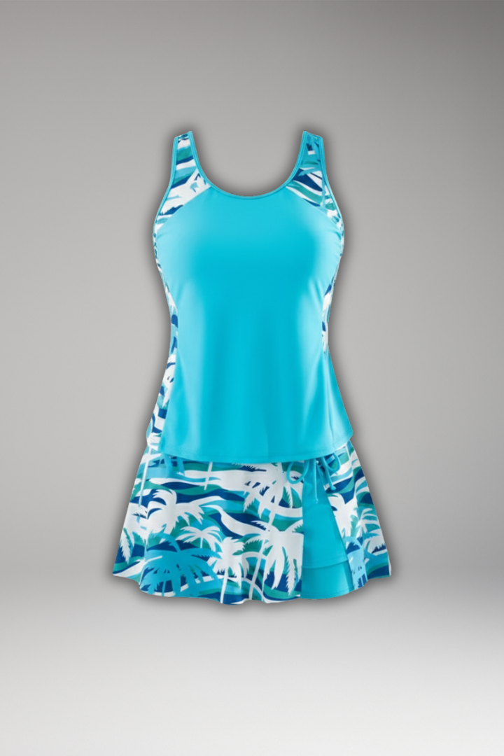 Tessa | Women’s Racerback Tankini Set with Skirt