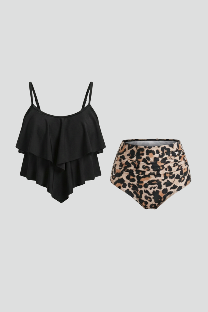 Bexley | Women’s Ruffle Tankini Set with High Waist Bottom