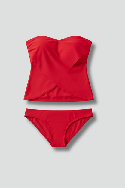 Hadleigh | Women’s Strapless Tankini Set with Swim Shorts
