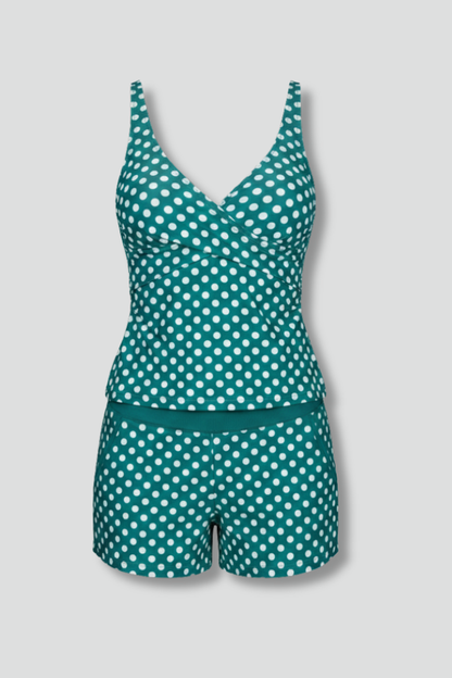 Briar | Women’s Polka Dot Tankini Set with Shorts