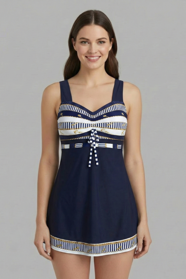 Aubree | Women’s Printed Tankini Set with Swim Shorts