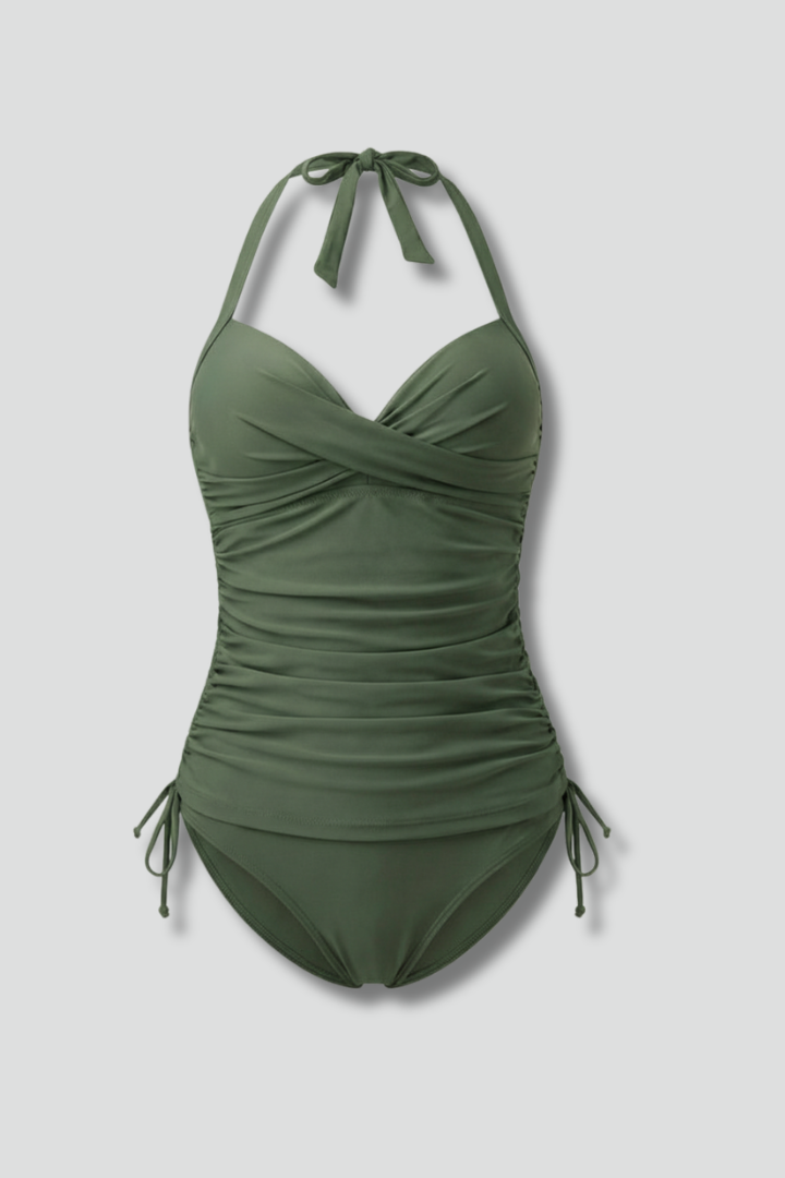 Alessia | Women’s Ruched V-Neck Tankini Swimsuit