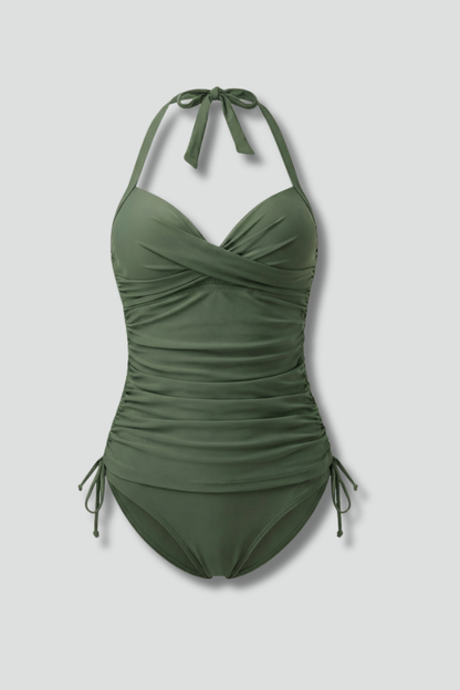 Alessia | Women’s Ruched V-Neck Tankini Swimsuit