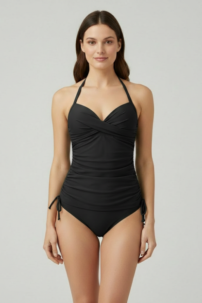 Alessia | Women’s Ruched V-Neck Tankini Swimsuit