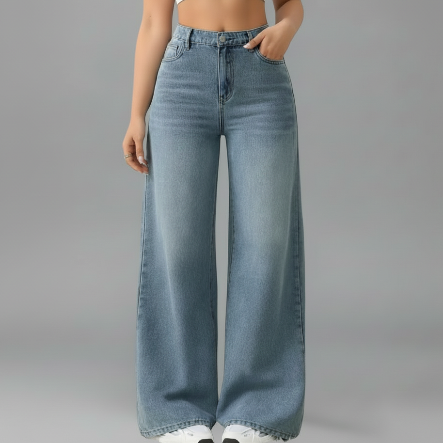 Leni | Women’s High Rise Wide Leg Denim Jeans