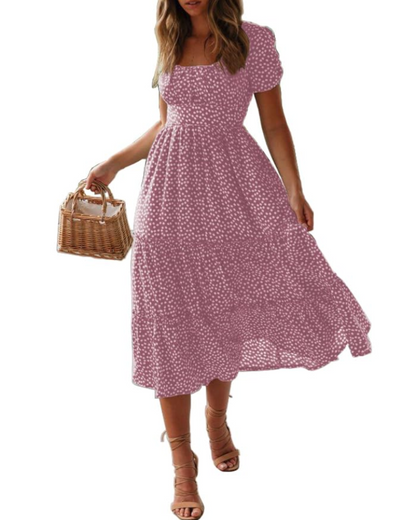 Lydia | Women’s Square-Neck Midi Dress