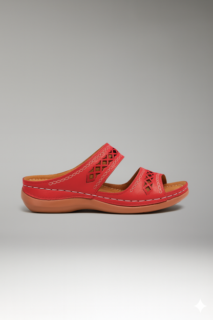 Paisley | Women’s Double Strap Slide Sandals with Cutout Detail