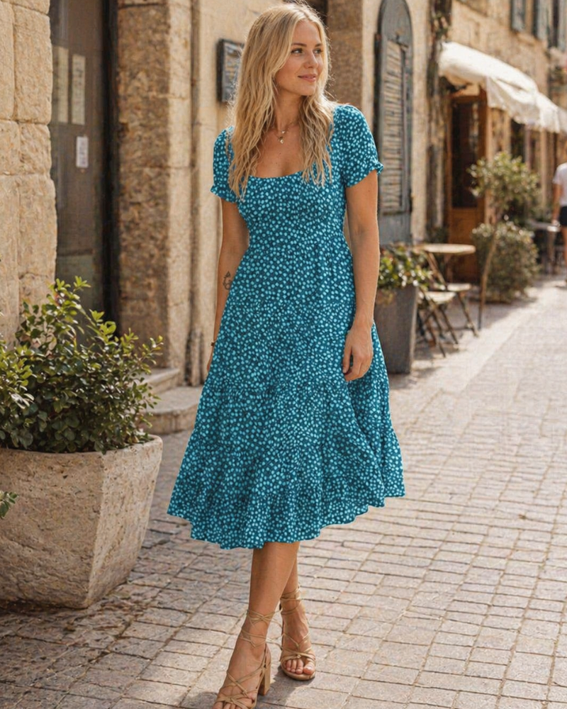 Lydia | Women’s Square-Neck Midi Dress