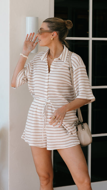 Chelsea | Women’s Striped Shirt and Shorts Set