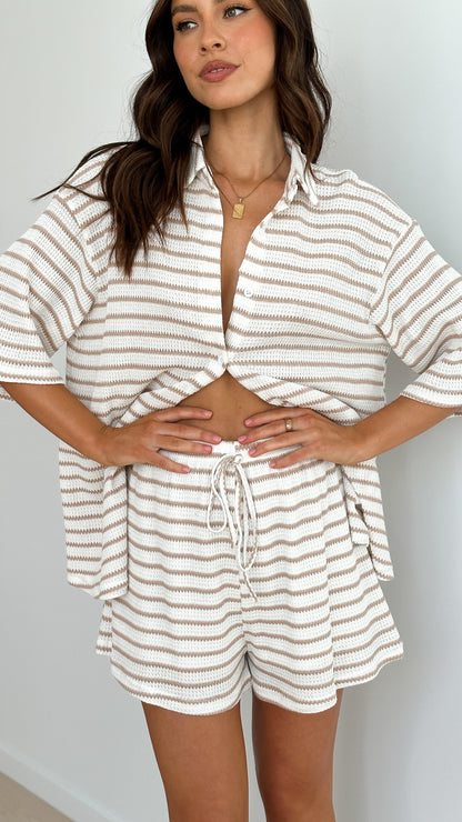 Chelsea | Women’s Striped Shirt and Shorts Set