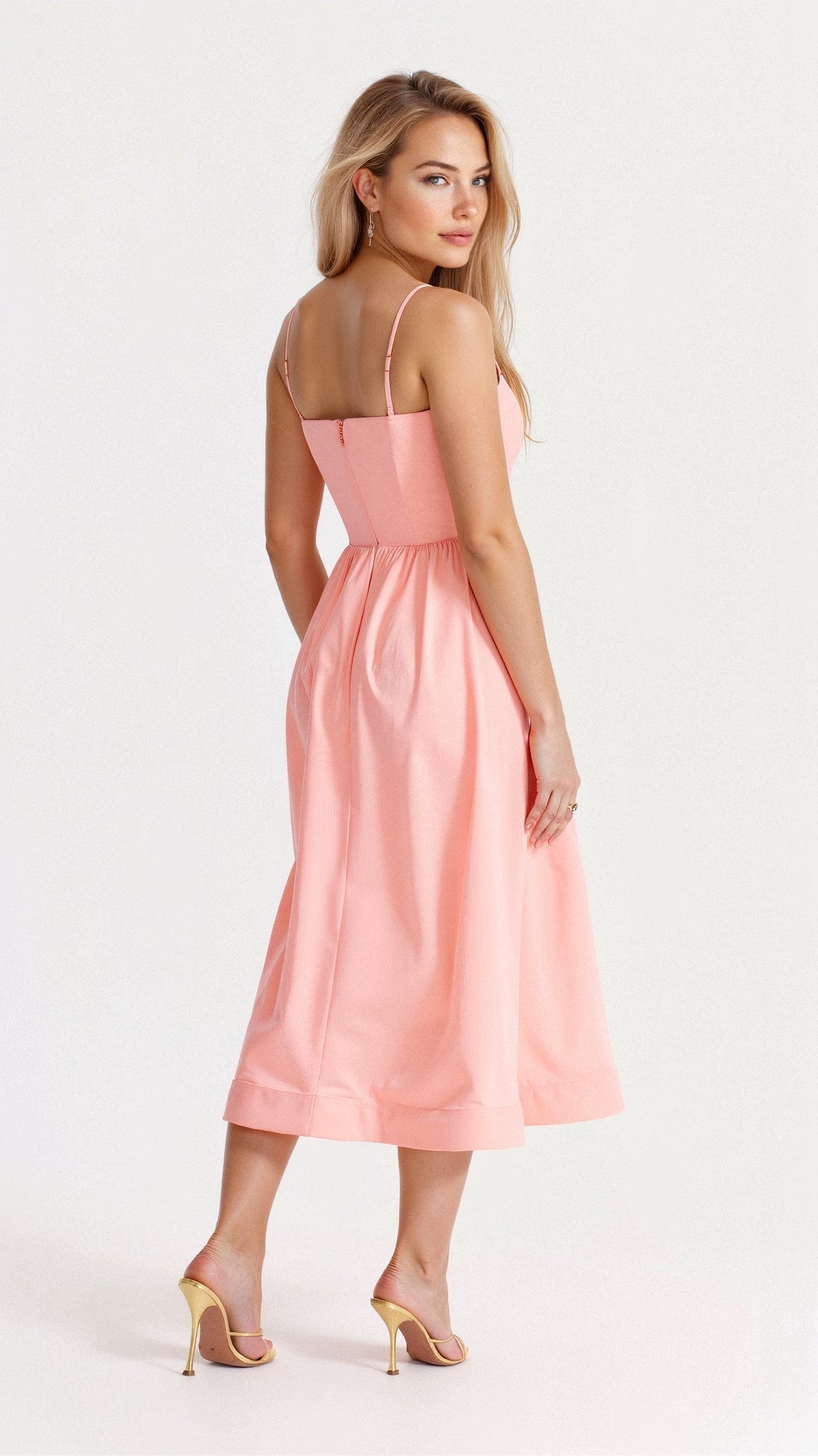 Eliora | Women’s A-Line Midi Dress Ascot Style